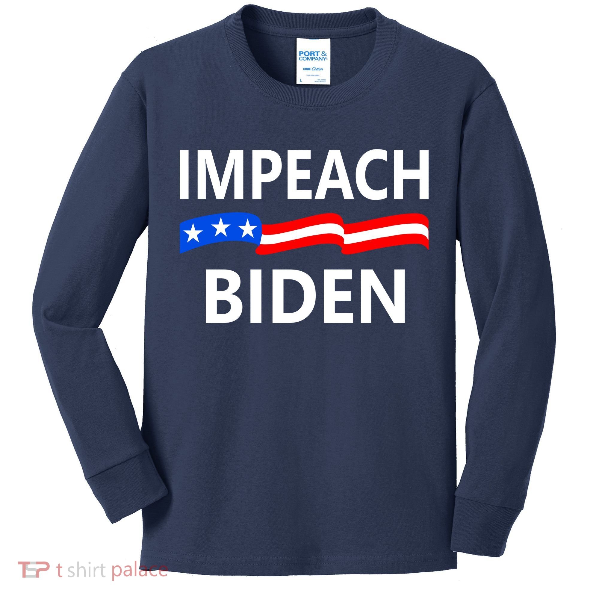 Impeach Joe Biden Remove From Office Kids Long Sleeve Shirt