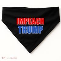 Impeach President Donald Trump Anti-Trump USA-Made Doggie Bandana thumb 0