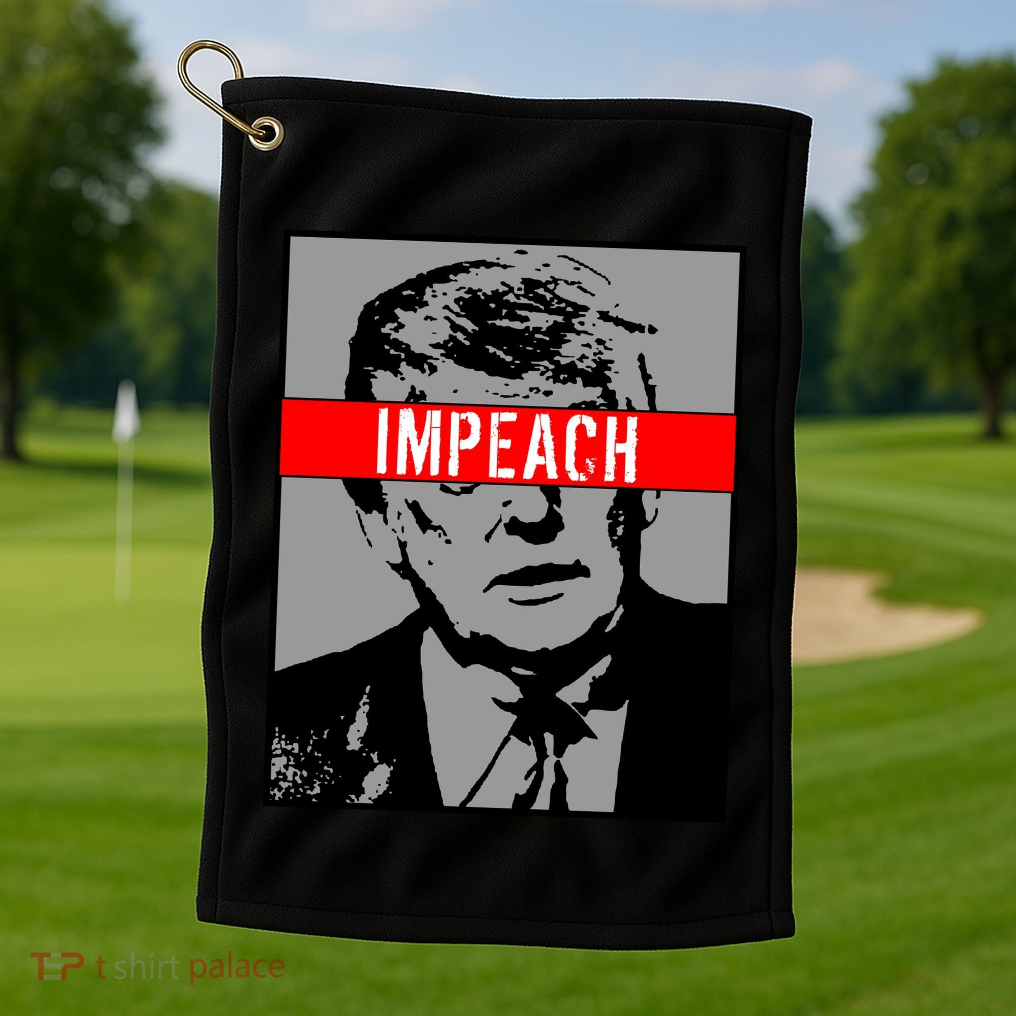 Impeach President Donald Trump Anti Trump Resist Golf Towel