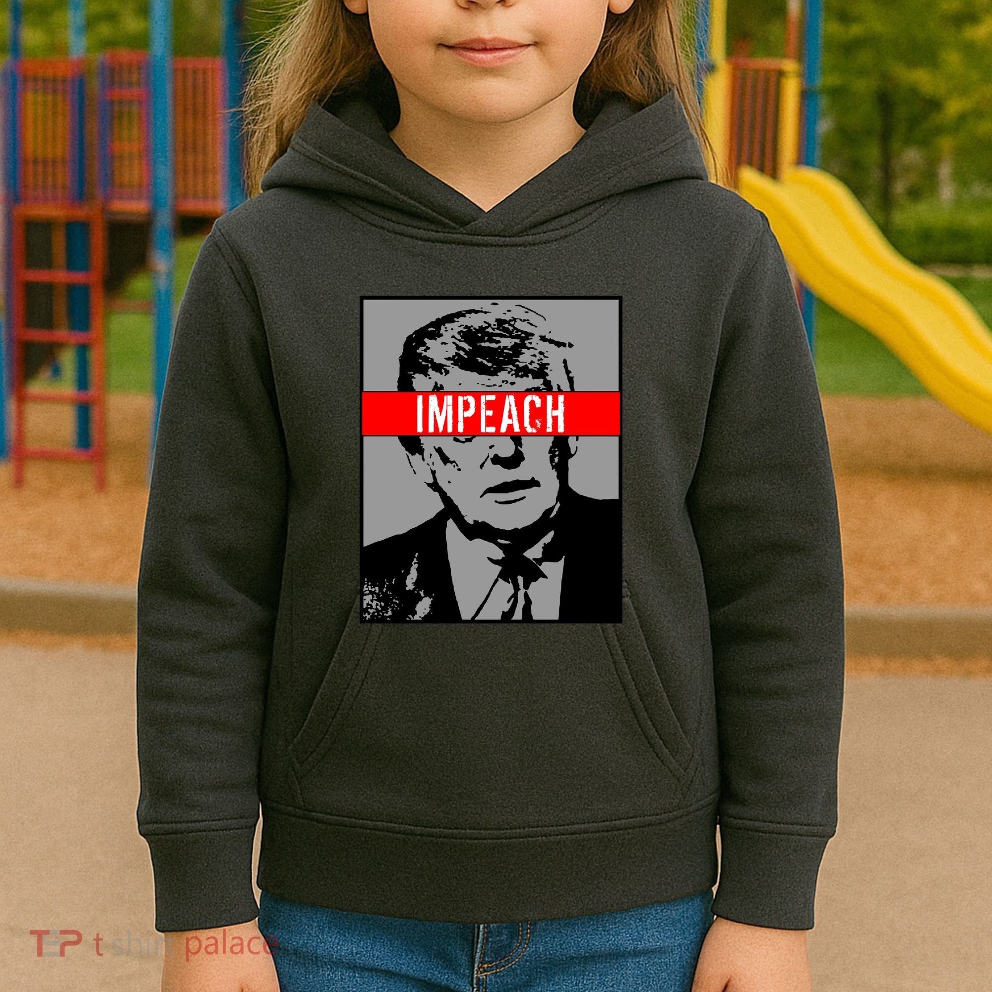 Impeach President Donald Trump Anti Trump Resist Kids Hoodie