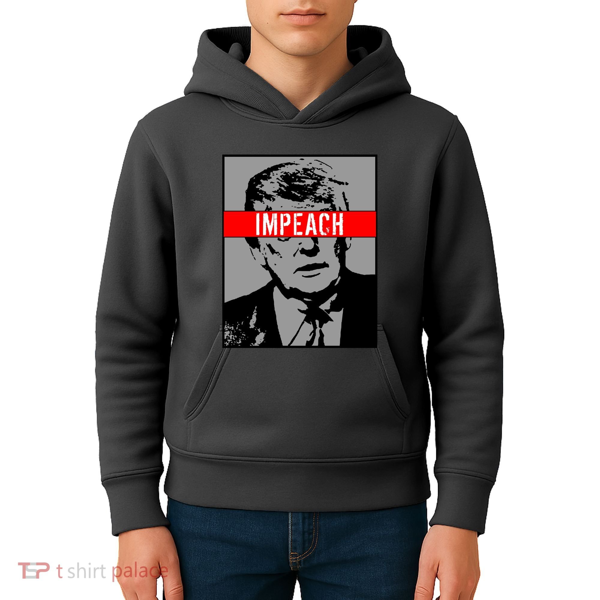 Impeach President Donald Trump Anti Trump Resist Kids Hoodie