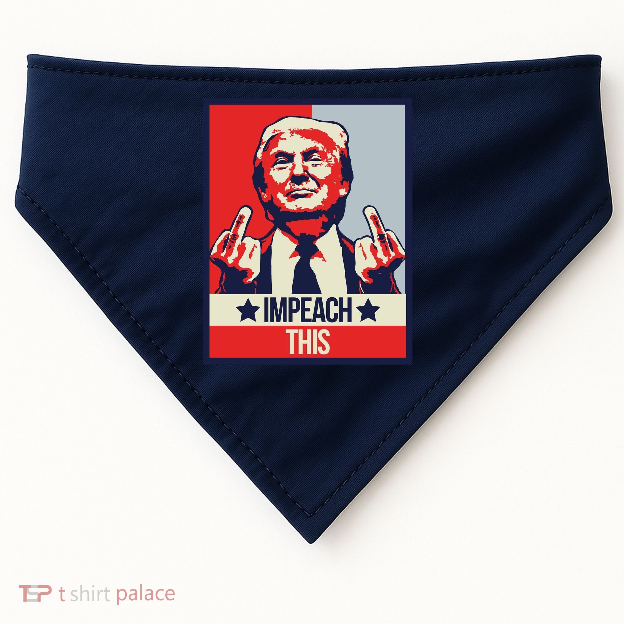 Impeach This Pro Donald Trump Supporter USA-Made Doggie Bandana