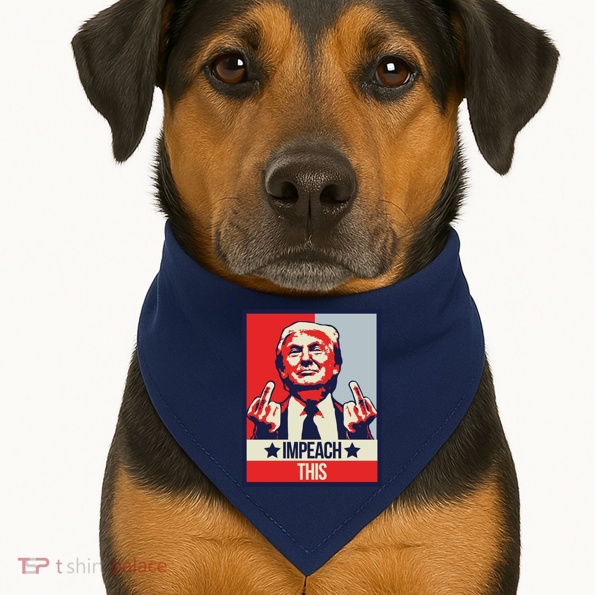 Impeach This Pro Donald Trump Supporter USA-Made Doggie Bandana
