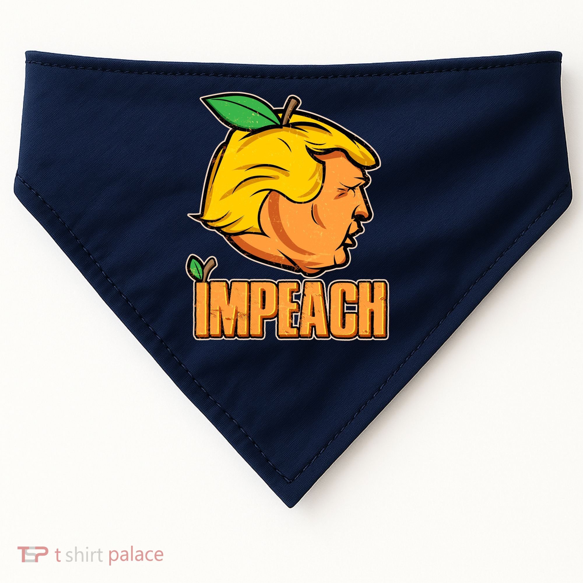 Impeach Trump Anti Trump Impeachment USA-Made Doggie Bandana