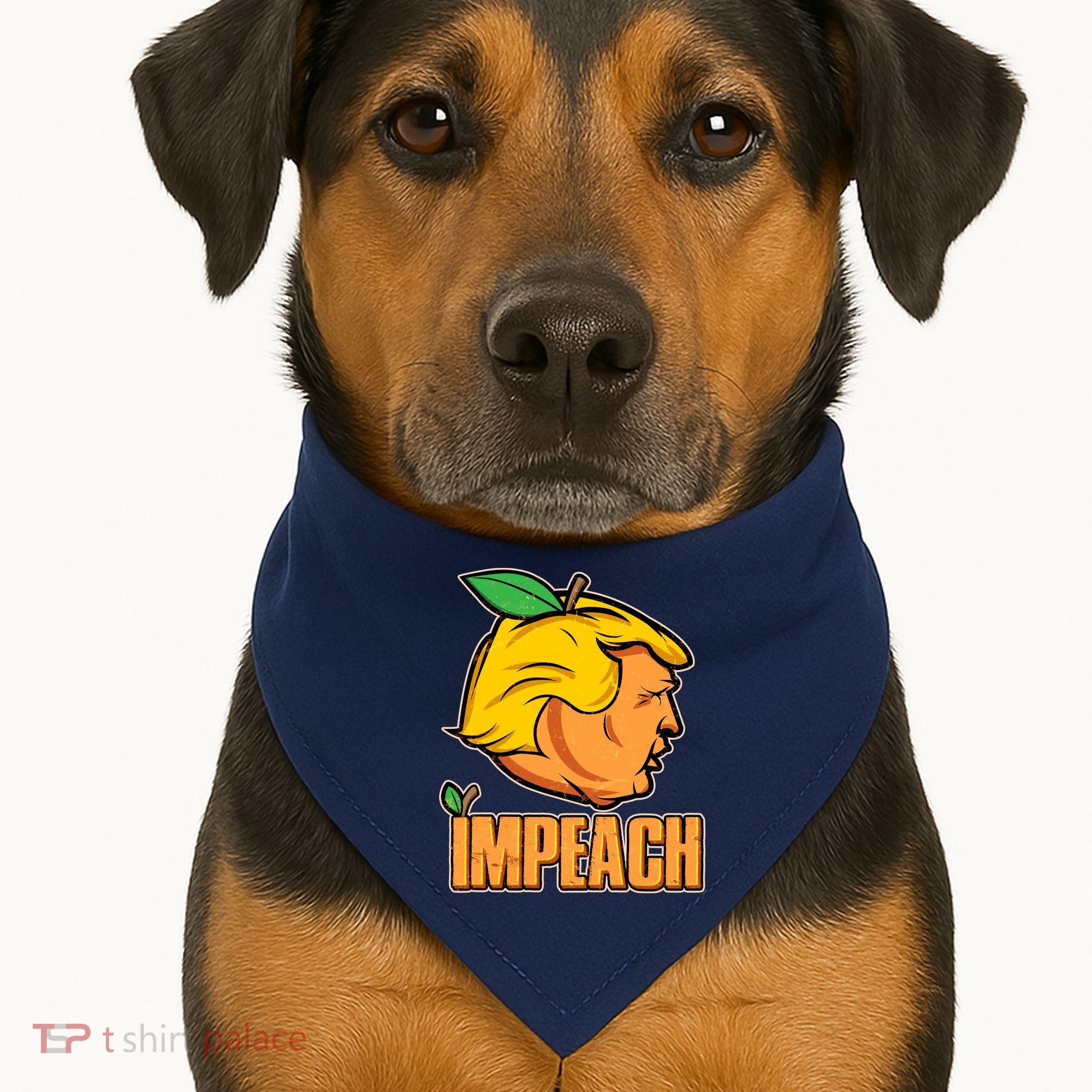 Impeach Trump Anti Trump Impeachment USA-Made Doggie Bandana