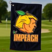 Impeach Trump Anti Trump Impeachment Golf Towel thumb 1
