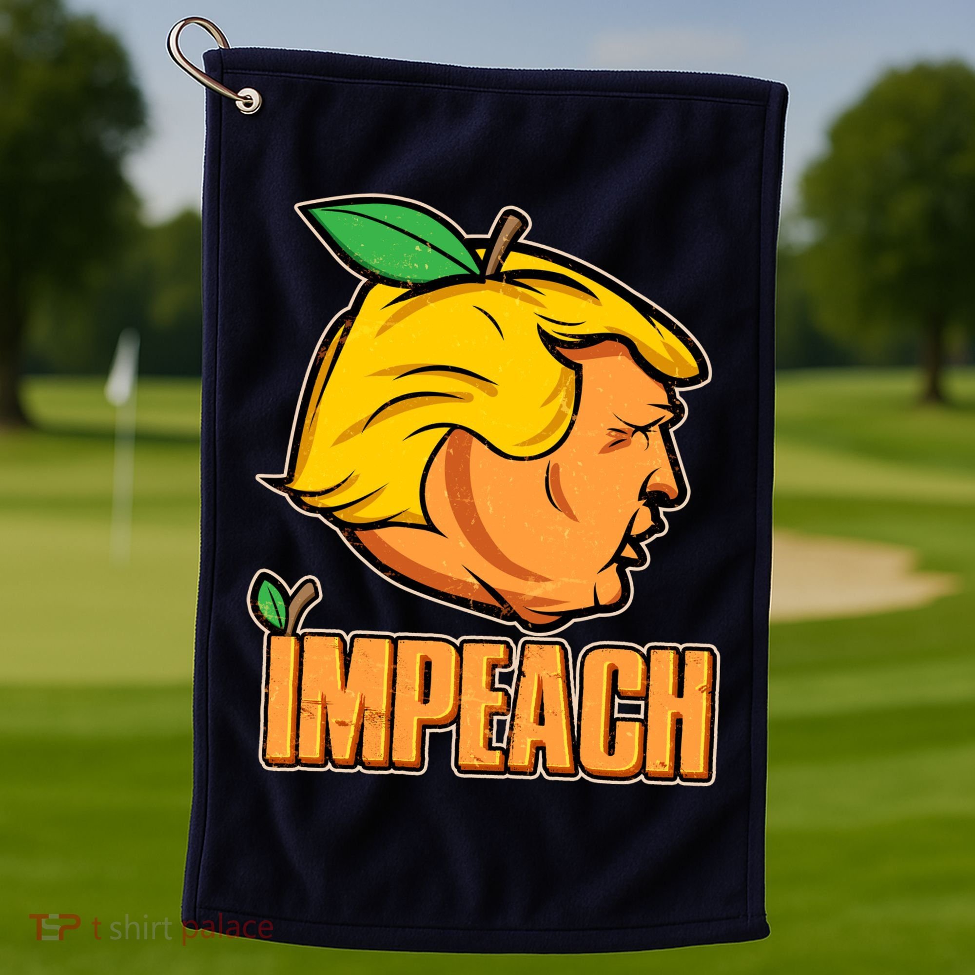 Impeach Trump Anti Trump Impeachment Golf Towel