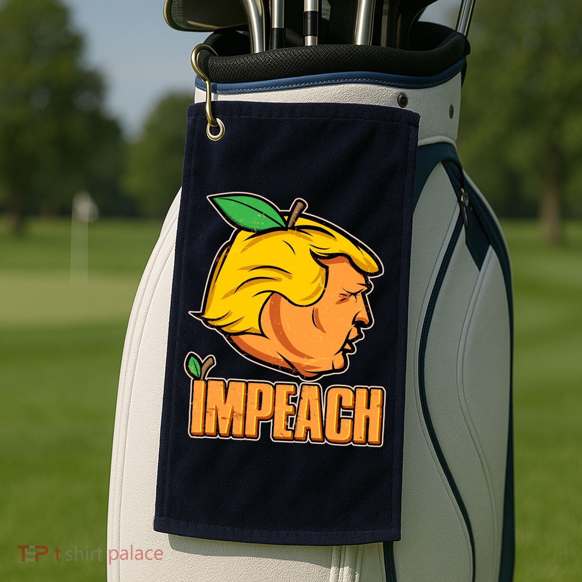 Impeach Trump Anti Trump Impeachment Golf Towel