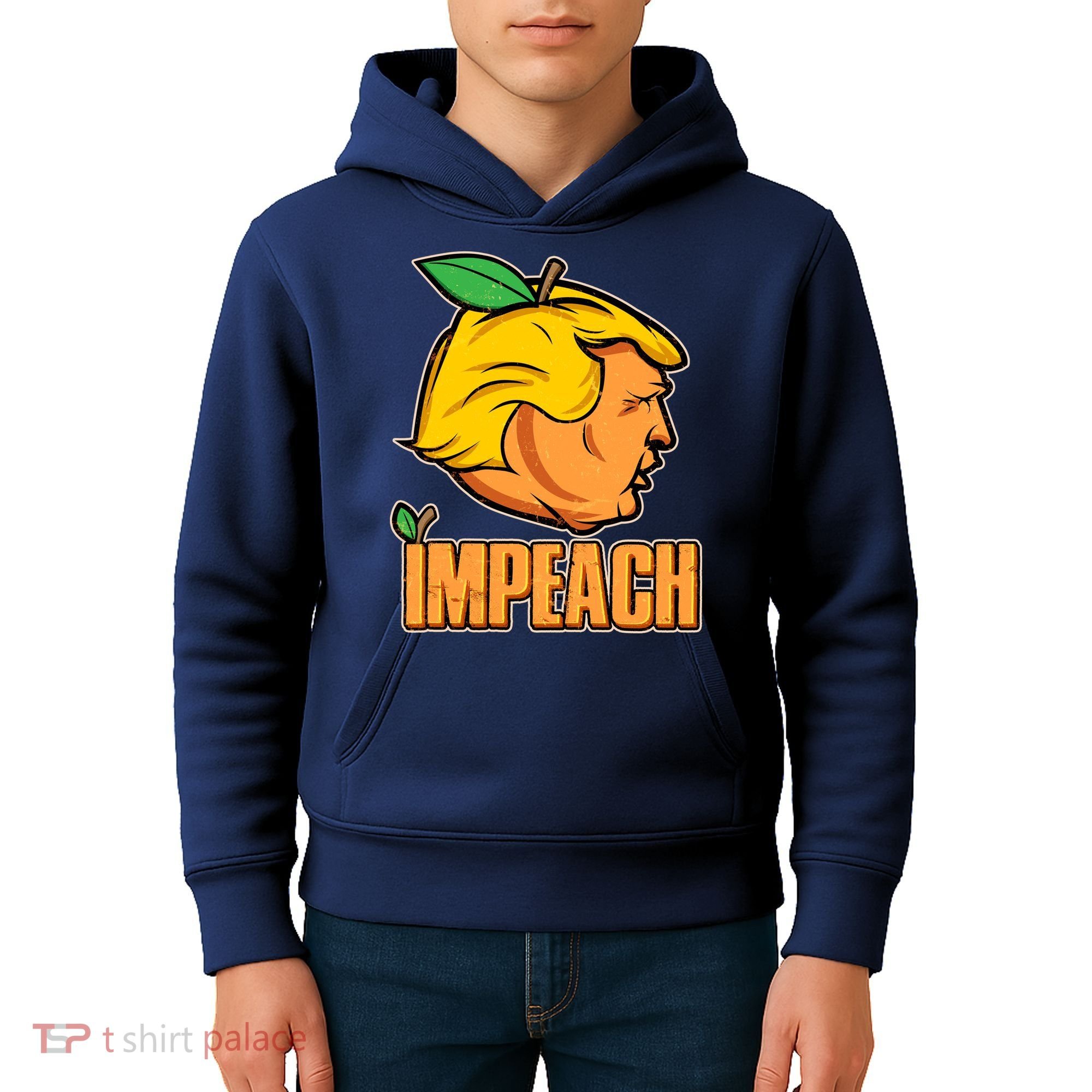 Impeach Trump Anti Trump Impeachment Kids Hoodie