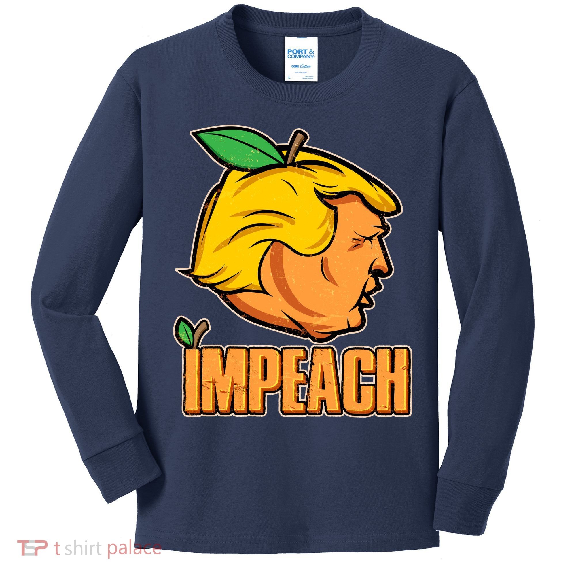 Impeach Trump Anti Trump Impeachment Kids Long Sleeve Shirt