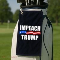 Impeach Trump Resist Anti Trump Golf Towel thumb 2