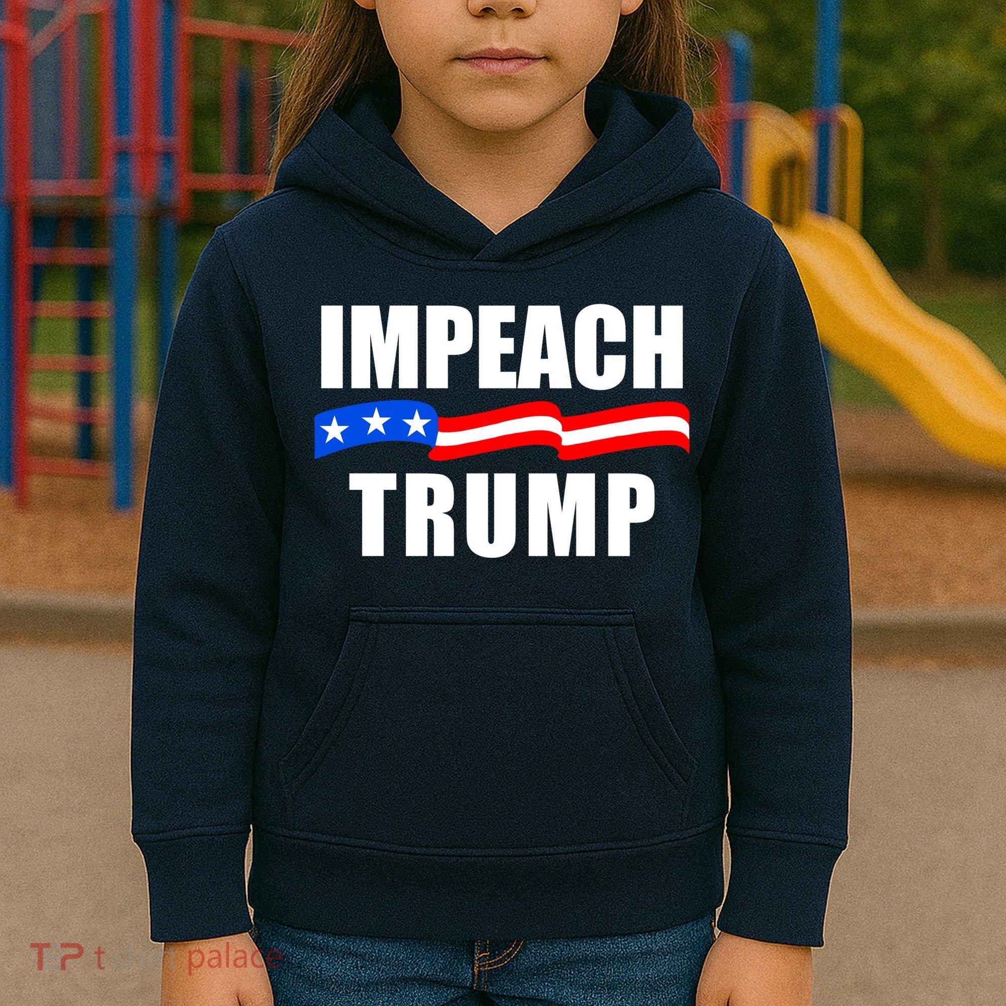 Impeach Trump Resist Anti Trump Kids Hoodie