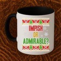 Impish or Admirable Ugly Christmas Coffee Mug thumb 2