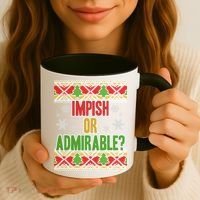 Impish or Admirable Ugly Christmas Coffee Mug thumb 3