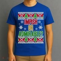 Impish or Admirable Ugly Christmas T-Shirt thumb 3