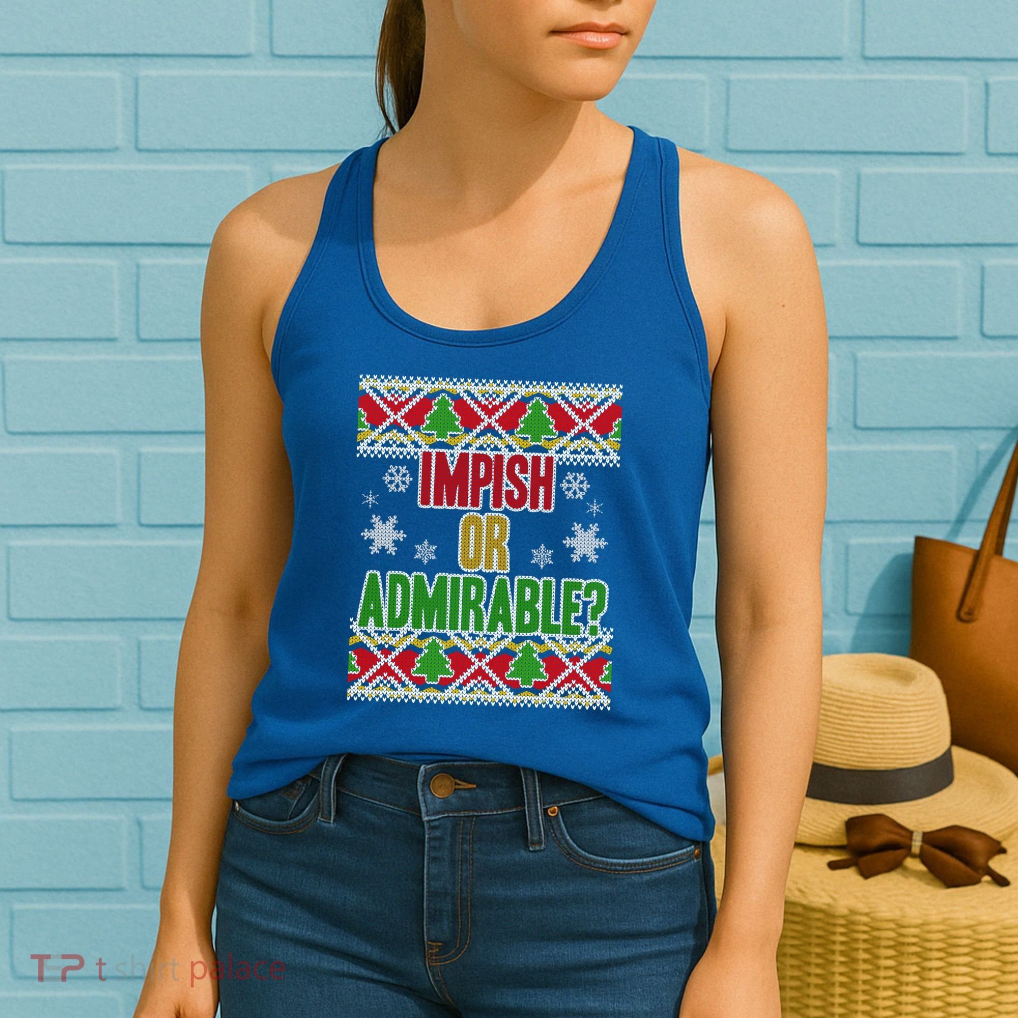 Impish or Admirable Ugly Christmas Women's Tank Top