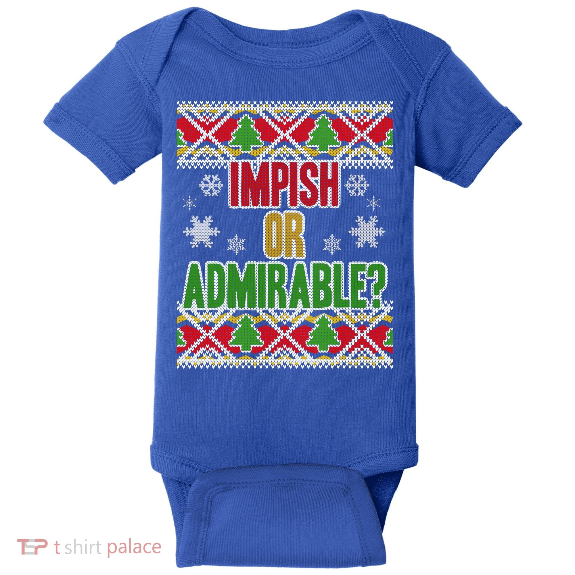 Impish or Admirable Ugly Christmas Baby Bodysuit