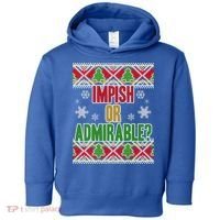 Impish or Admirable Ugly Christmas Toddler Hoodie thumb 0