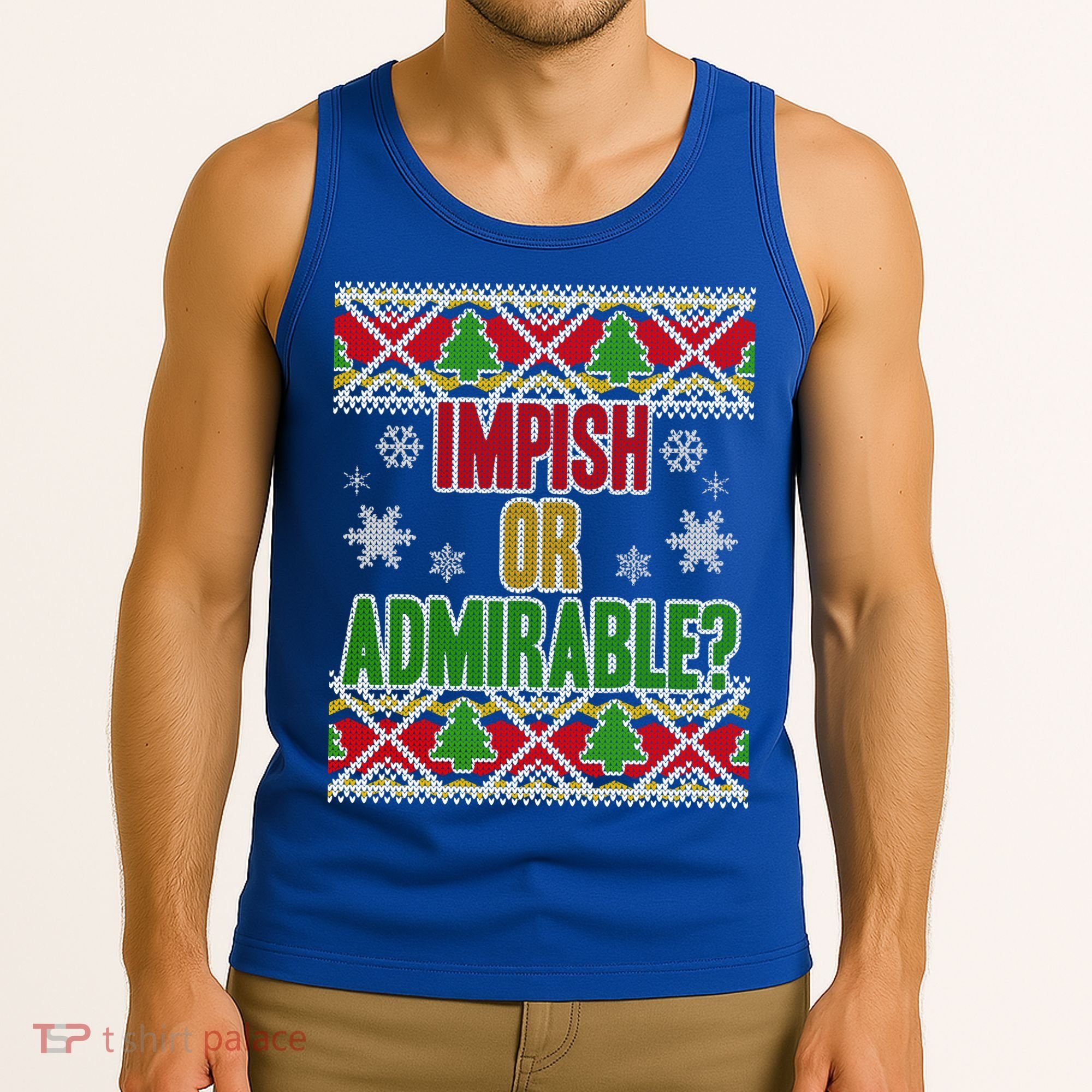 Impish or Admirable Ugly Christmas Tank Top