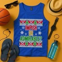 Impish or Admirable Ugly Christmas Tank Top thumb 4