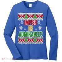 Impish or Admirable Ugly Christmas Women's Long Sleeve Shirt thumb 0