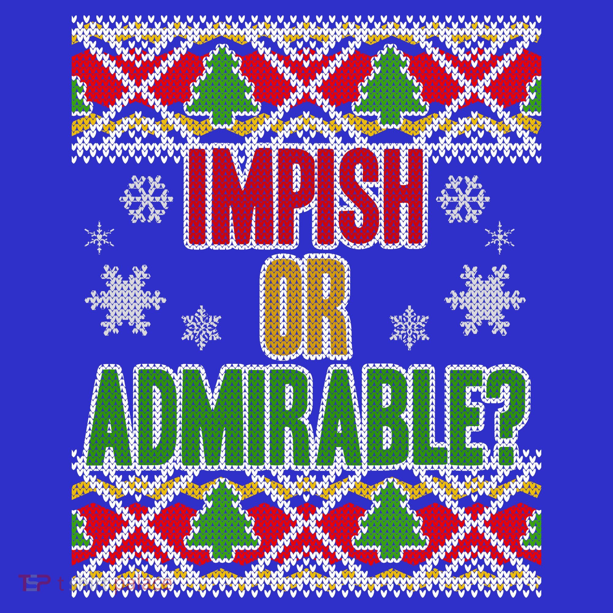 Impish or Admirable Ugly Christmas Women's Long Sleeve Shirt