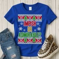 Impish or Admirable Ugly Christmas Women's T-Shirt thumb 3