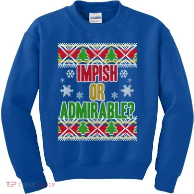 Impish or Admirable Ugly Christmas Kids Sweatshirt