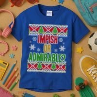Impish or Admirable Ugly Christmas Kids T-Shirt thumb 3