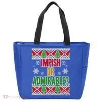 Impish or Admirable Ugly Christmas Tote Bag thumb 0