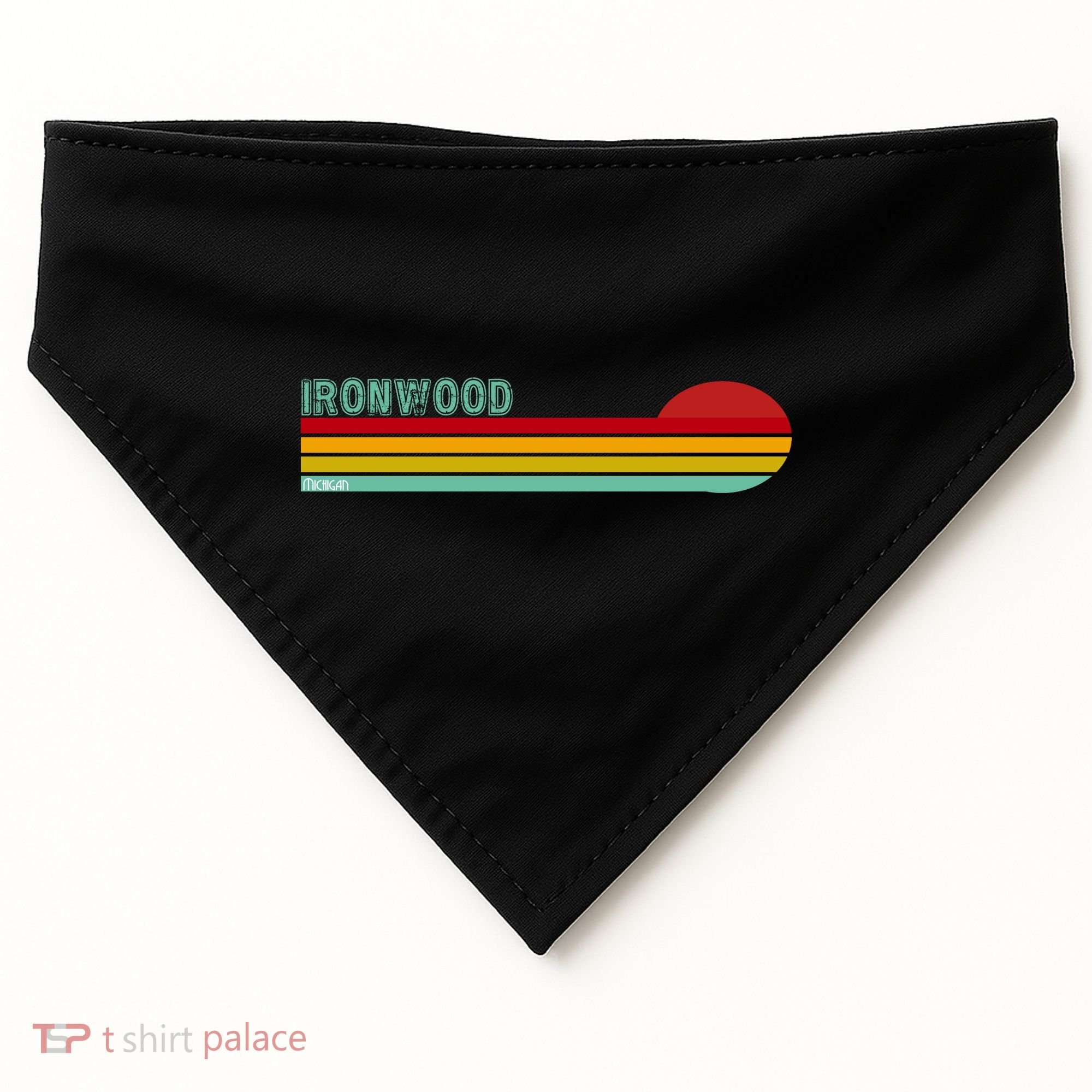 Ironwood Michigan Retro USA-Made Doggie Bandana