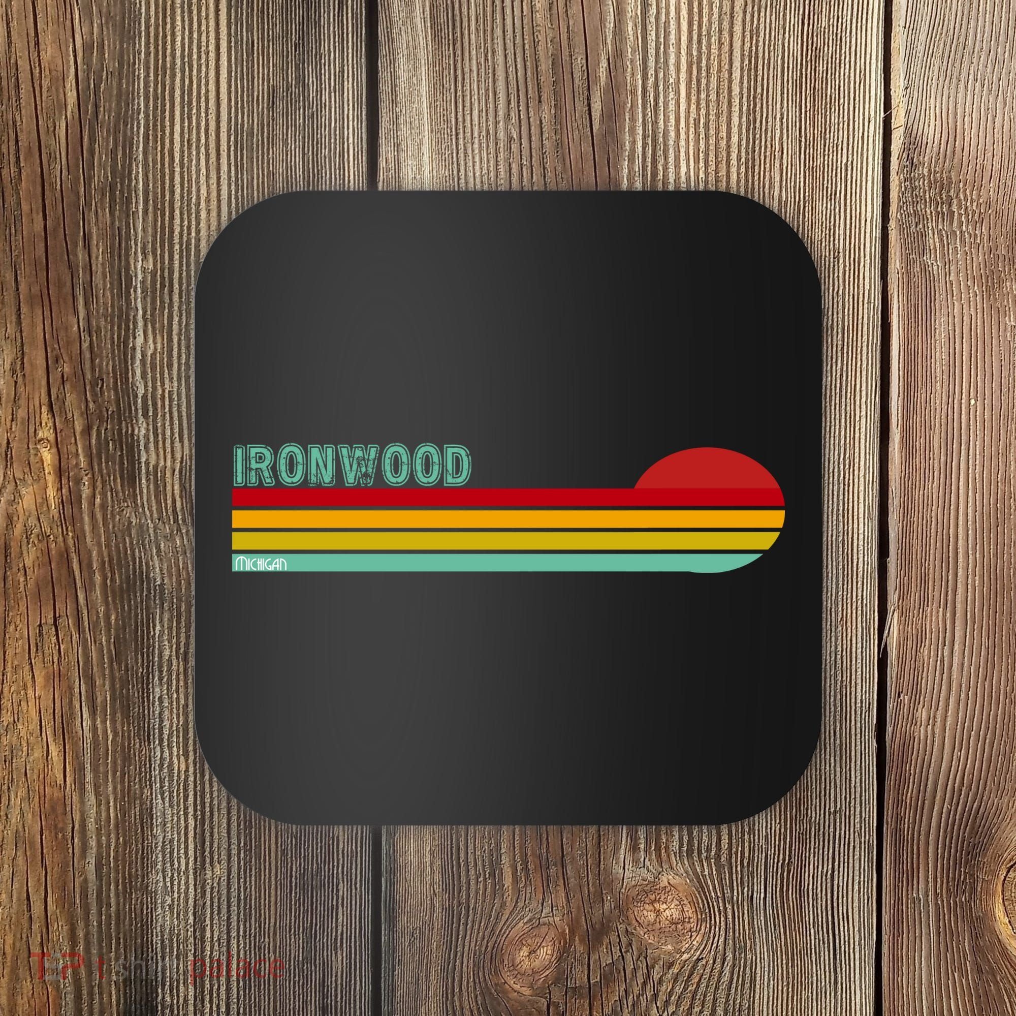Ironwood Michigan Retro Coaster