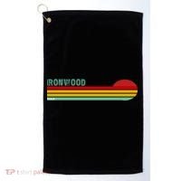 Ironwood Michigan Retro Golf Towel thumb 0