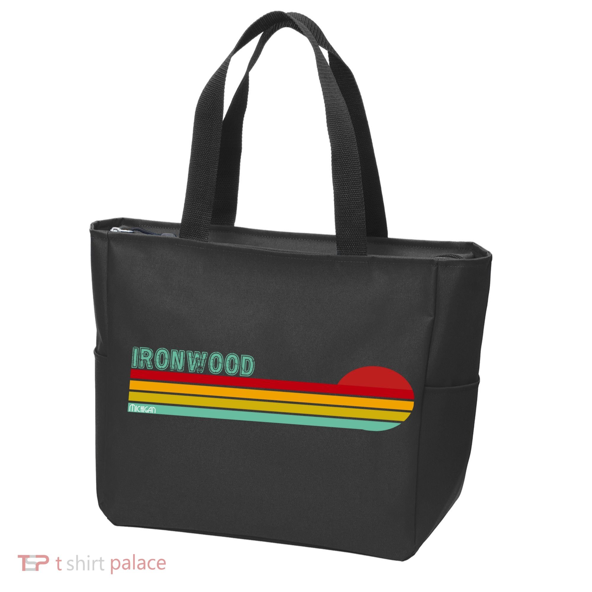 Ironwood Michigan Retro Tote Bag