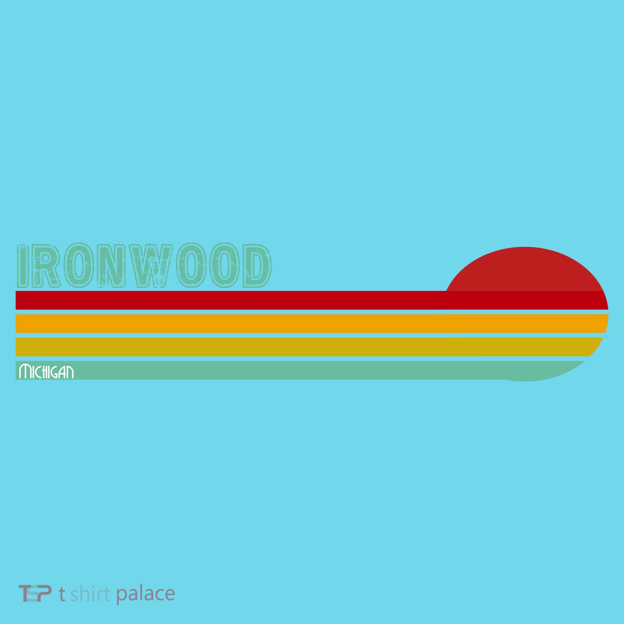 Ironwood Michigan Retro Button