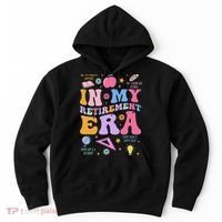 In My Retirement Era Retro Groovy Retired Teacher Women Hoodie thumb 0