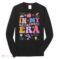 In My Retirement Era Retro Groovy Retired Teacher Women Long Sleeve Shirt thumb 0