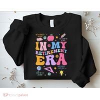 In My Retirement Era Retro Groovy Retired Teacher Women Sweatshirt thumb 2