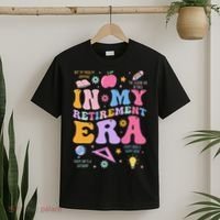 In My Retirement Era Retro Groovy Retired Teacher Women T-Shirt thumb 2