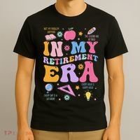 In My Retirement Era Retro Groovy Retired Teacher Women T-Shirt thumb 3