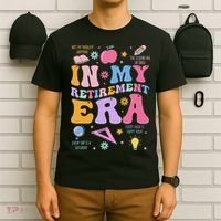 In My Retirement Era Retro Groovy Retired Teacher Women T-Shirt thumb 6