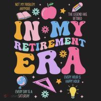 In My Retirement Era Retro Groovy Retired Teacher Women Beanie thumb 2