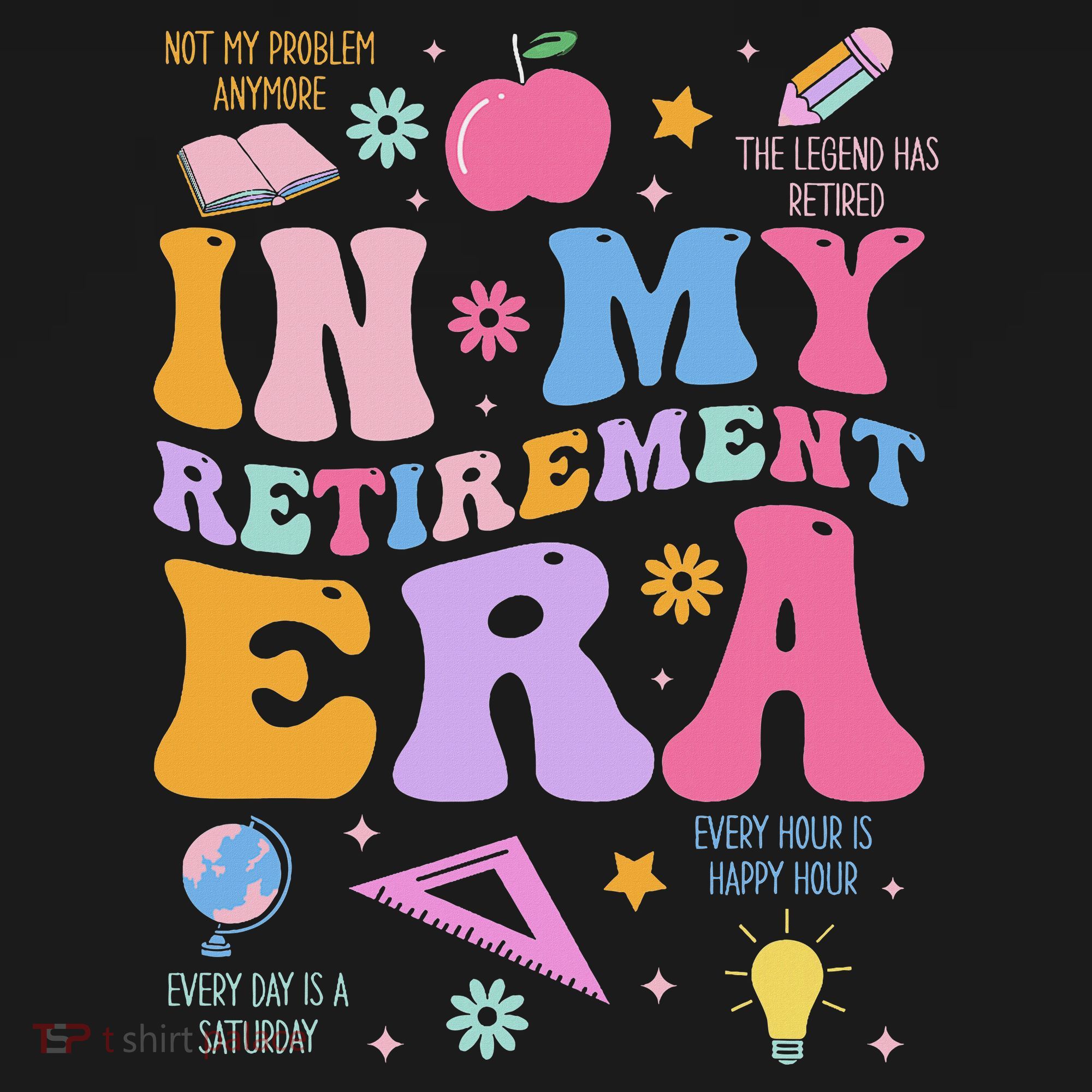 In My Retirement Era Retro Groovy Retired Teacher Women Mousepad