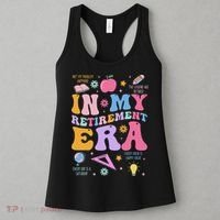 In My Retirement Era Retro Groovy Retired Teacher Women Women's Tank Top thumb 3