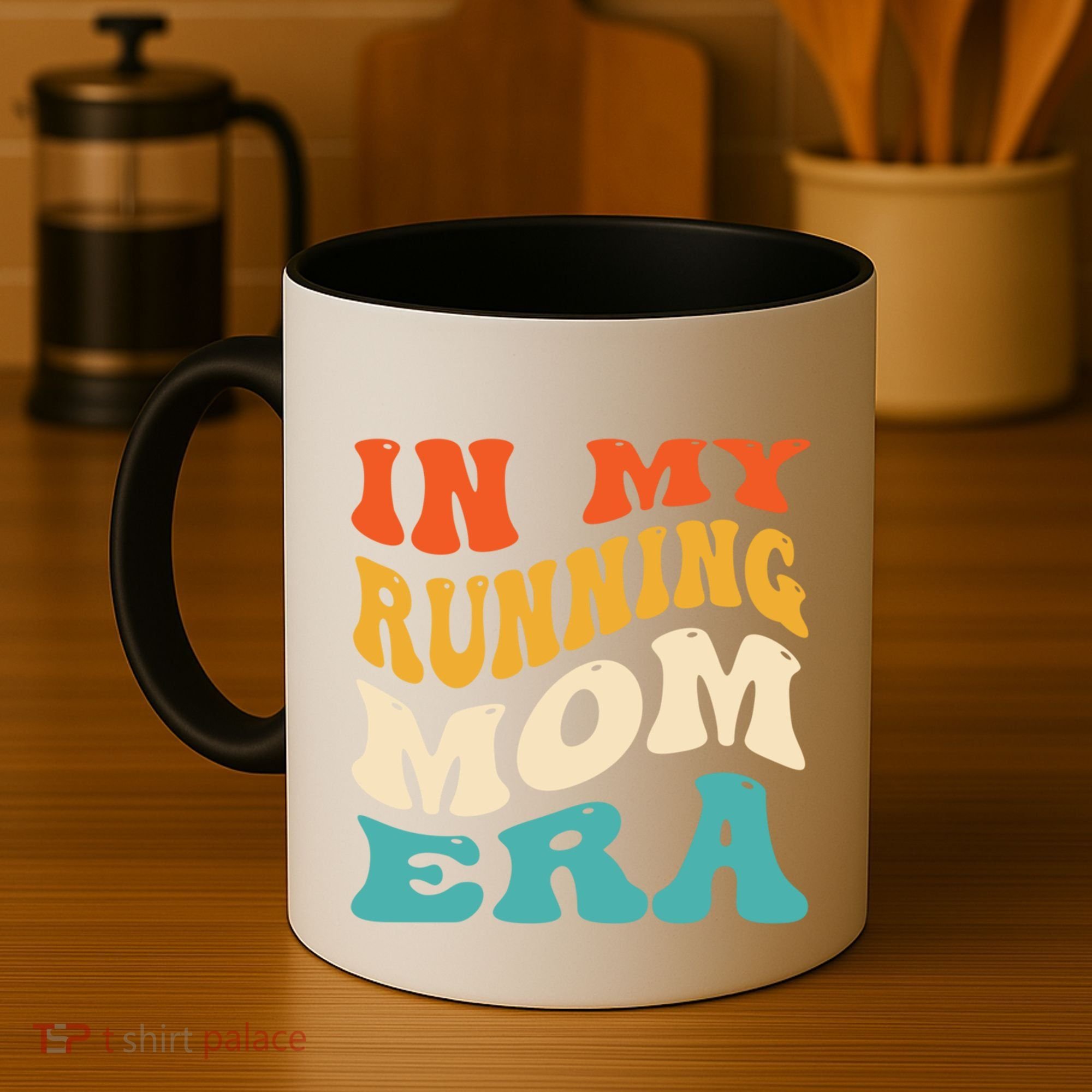 In My Running Mom Era Funny Runner Mom Retro Groovy Cute Gift Coffee Mug