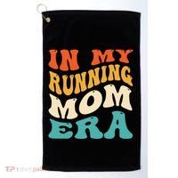 In My Running Mom Era Funny Runner Mom Retro Groovy Cute Gift Golf Towel thumb 0