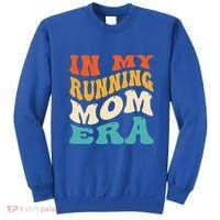In My Running Mom Era Funny Runner Mom Retro Groovy Cute Gift Sweatshirt thumb 0