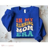 In My Running Mom Era Funny Runner Mom Retro Groovy Cute Gift Sweatshirt thumb 2