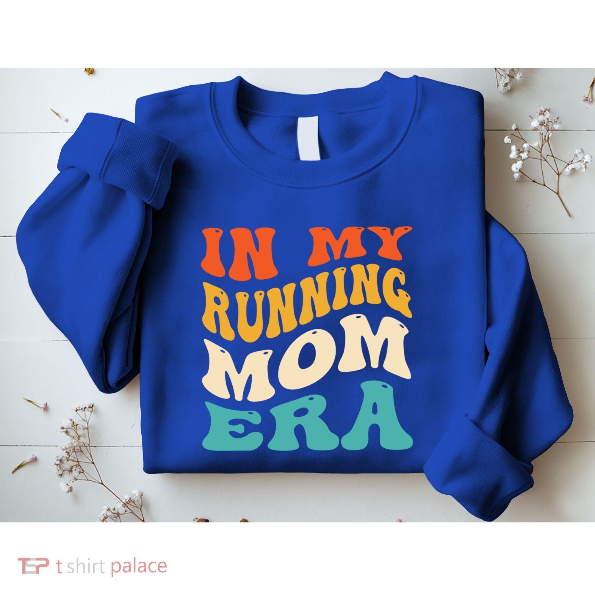 In My Running Mom Era Funny Runner Mom Retro Groovy Cute Gift Sweatshirt