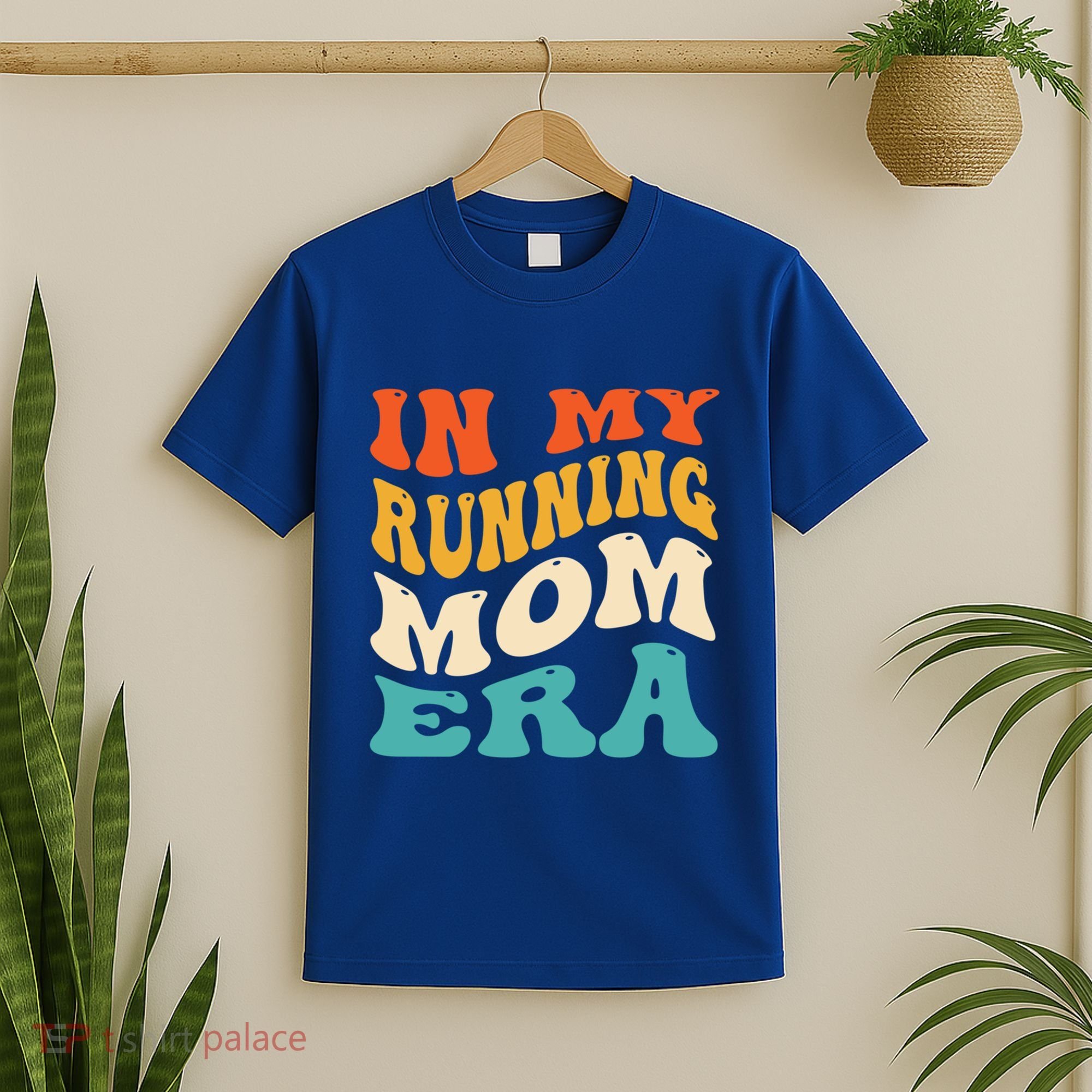 In My Running Mom Era Funny Runner Mom Retro Groovy Cute Gift T-Shirt